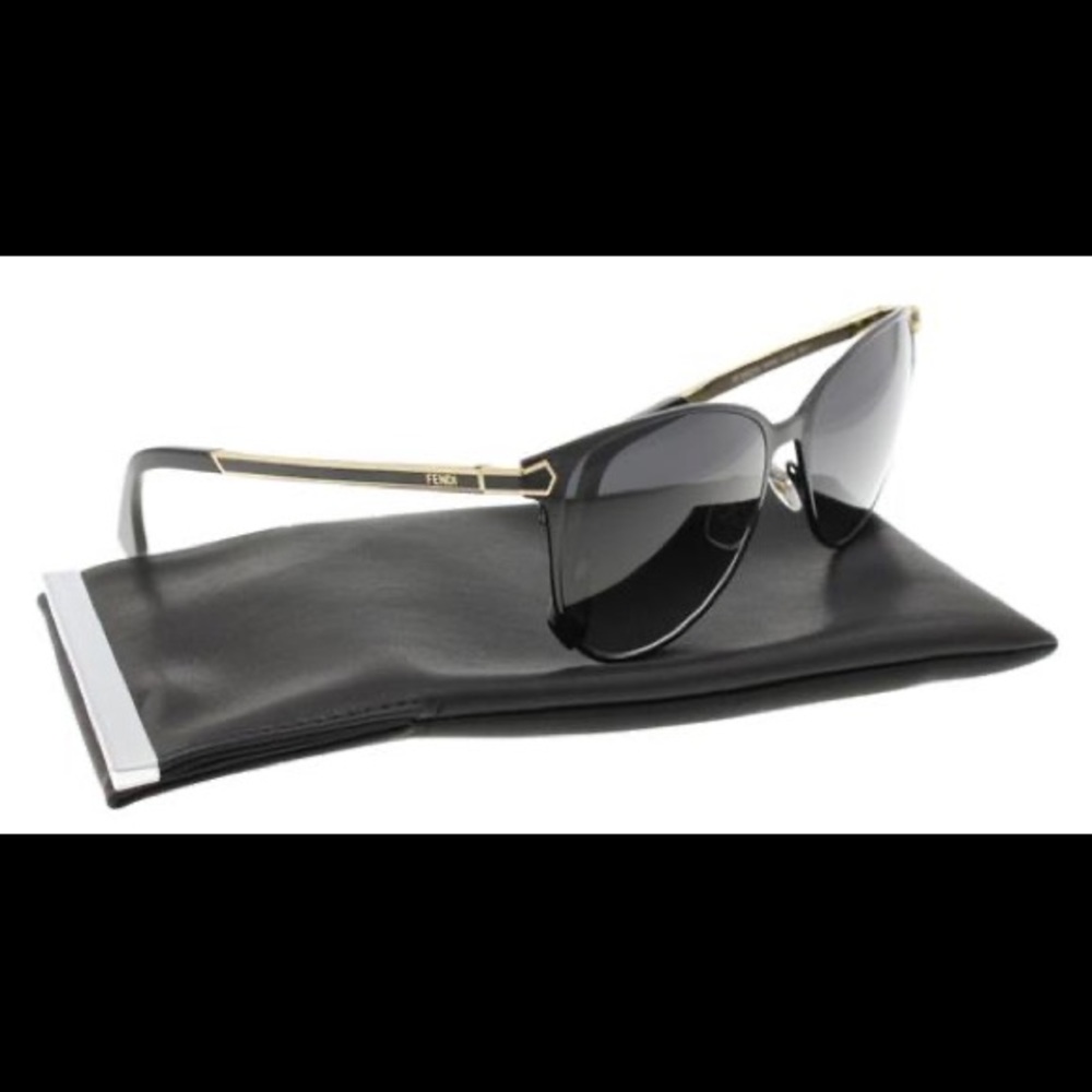 Fendi Black and Gold Sunglasses